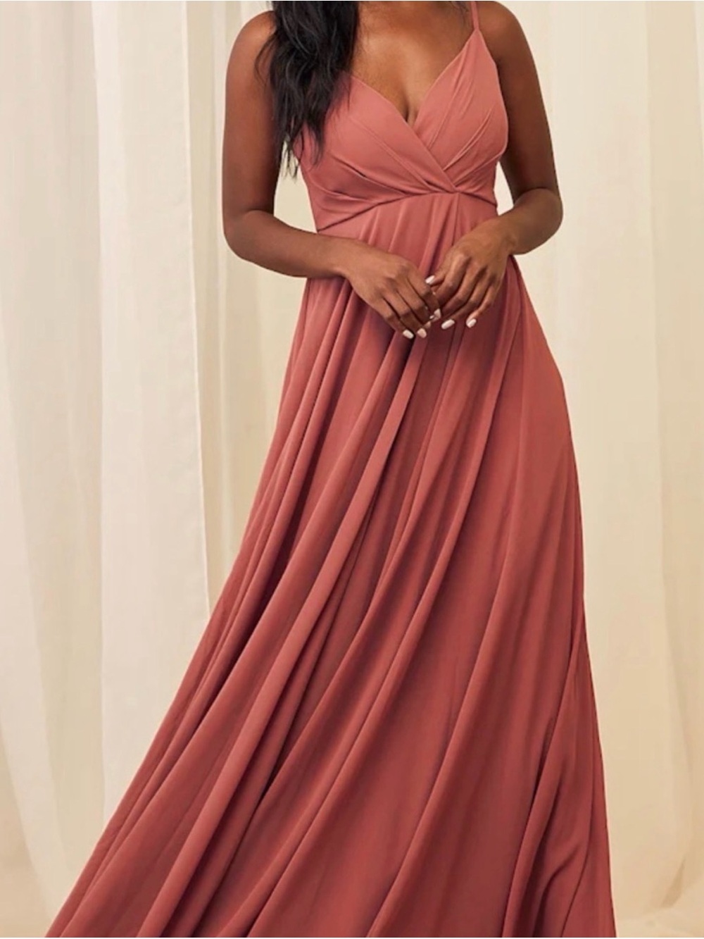 Lulu's Dusty Rose Maxi Dress